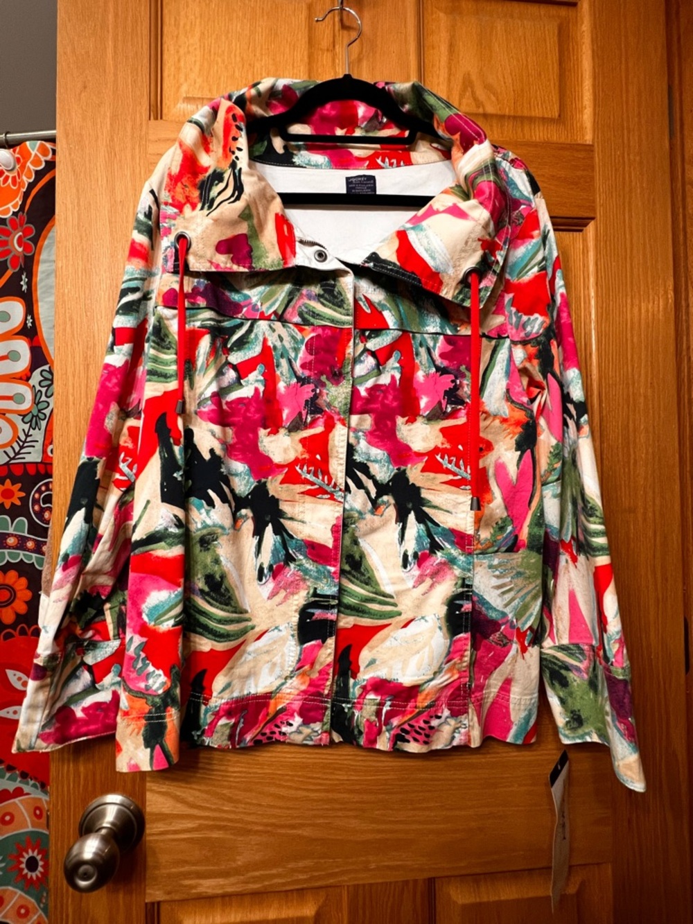 Women's Jockey Abstract Floral Zip-Front Jacket